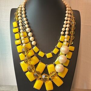 Kate Spade New York Statement Necklace #F009 Oversized Yellow Pearl WOW!!!